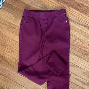 Justice 12 slim maroon/burgundy jeggings